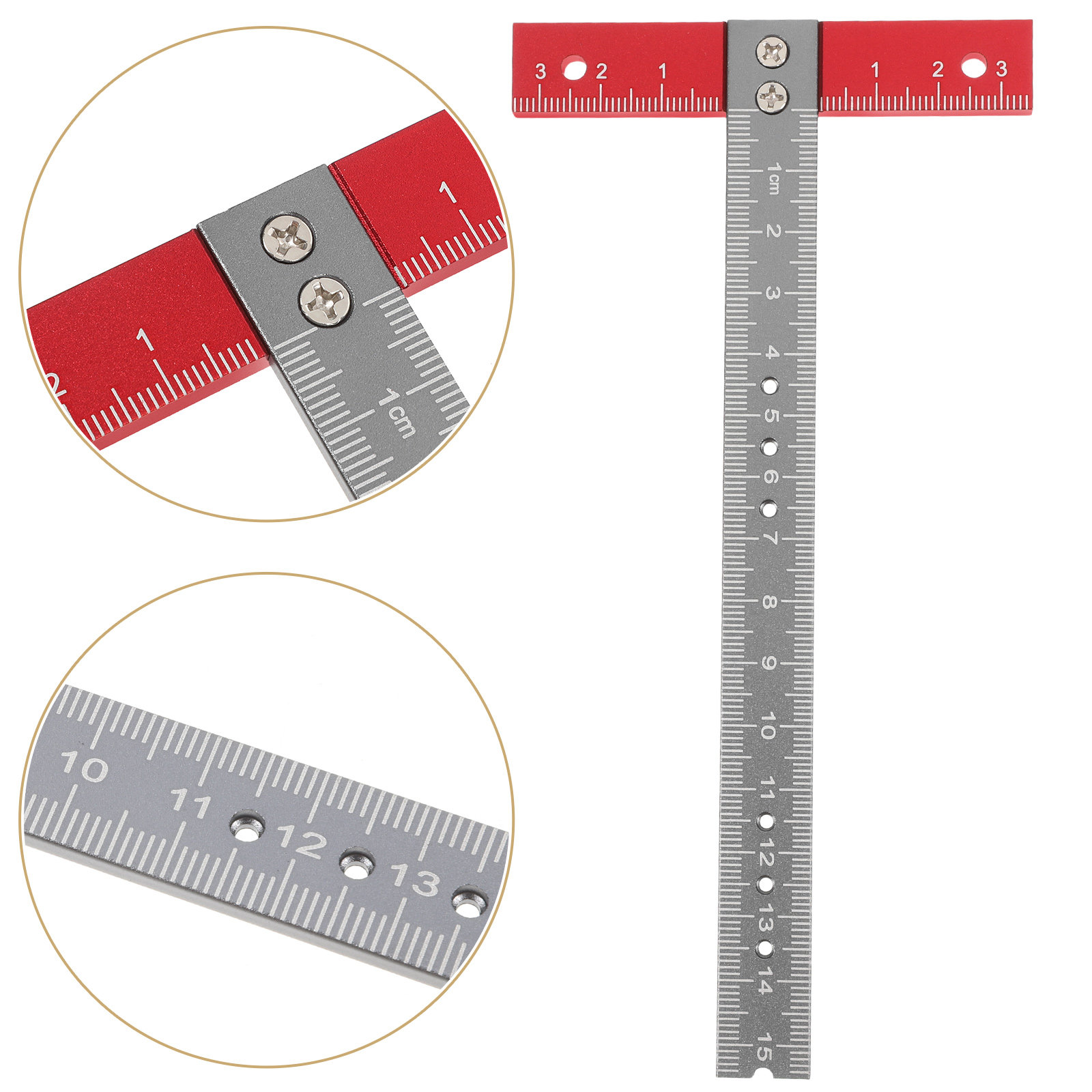 Woodworking Essentials - T Ruler Aluminum Alloy Precise Right