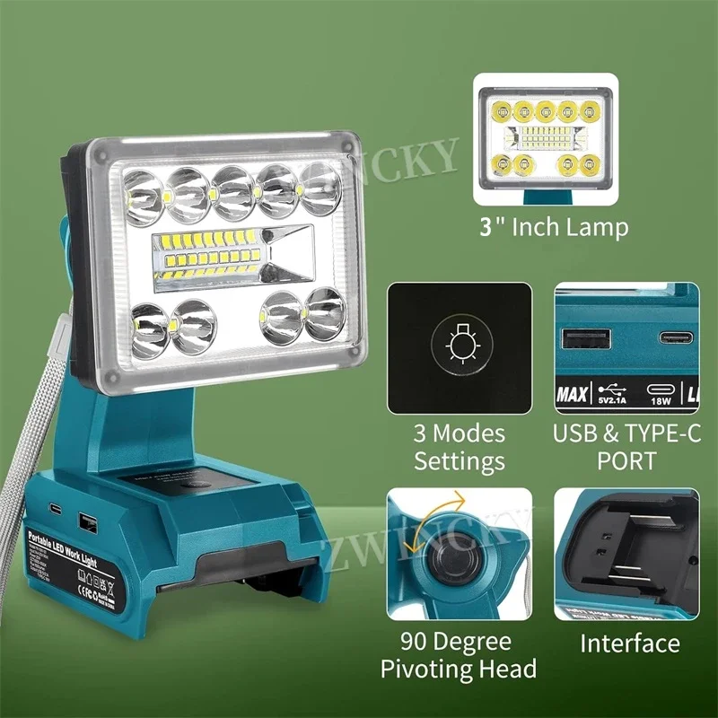 Cordless Work Light LED Flashl - огляд і ціна Black+Decker Tool Cordless