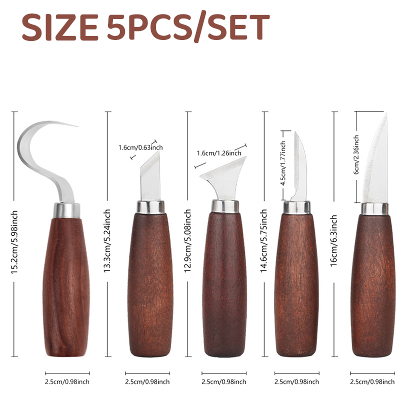 5pcs tools for wood carving Ch - огляд і ціна Woodworking Knives