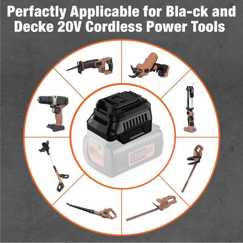 HAKSINKY Tool Battery Adapter  - огляд і ціна Black+Decker Tool Cordless