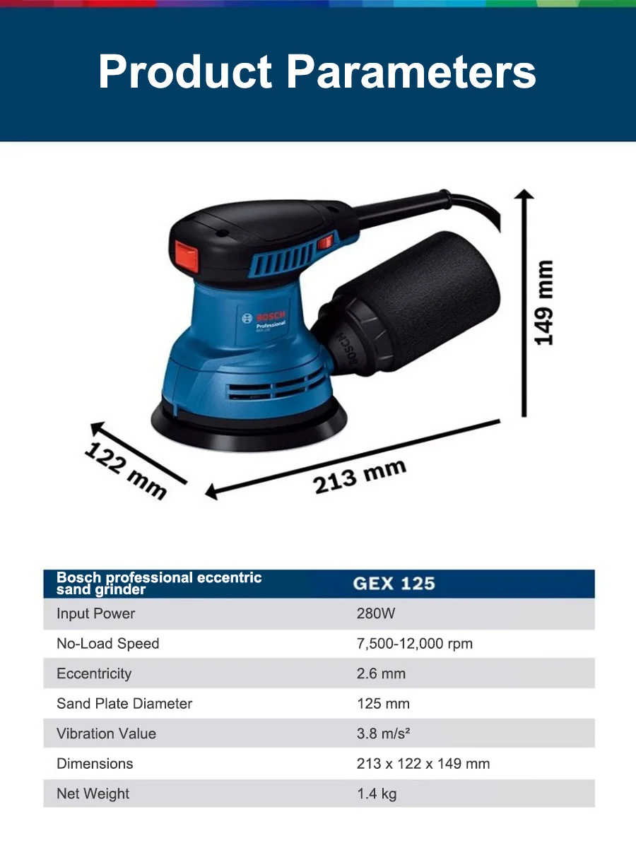Bosch GEX125 280W Multifunctio - огляд і ціна Woodworking Machines