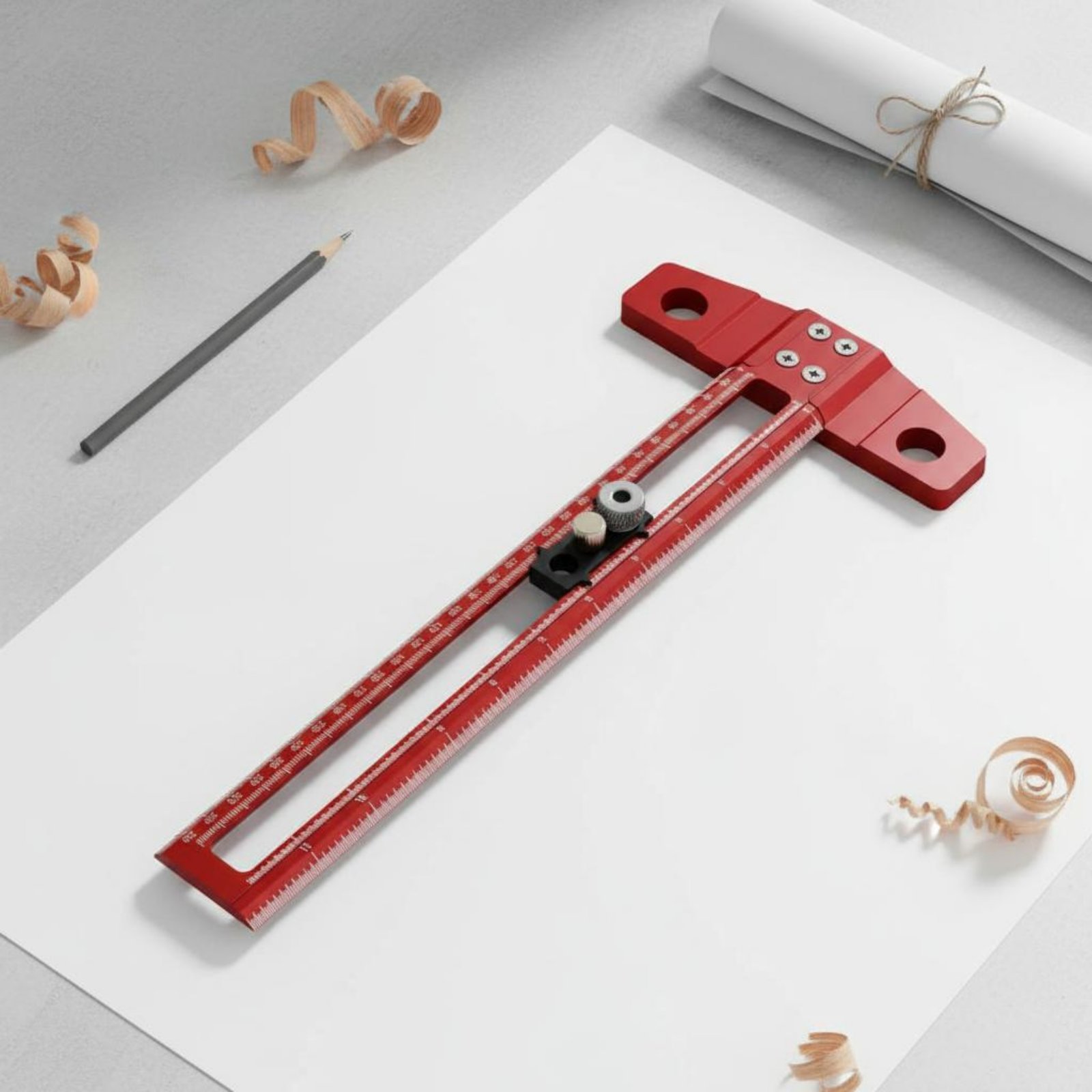 T-Square Ruler Drill Hole Guid - огляд і ціна Woodworking Workshop Design