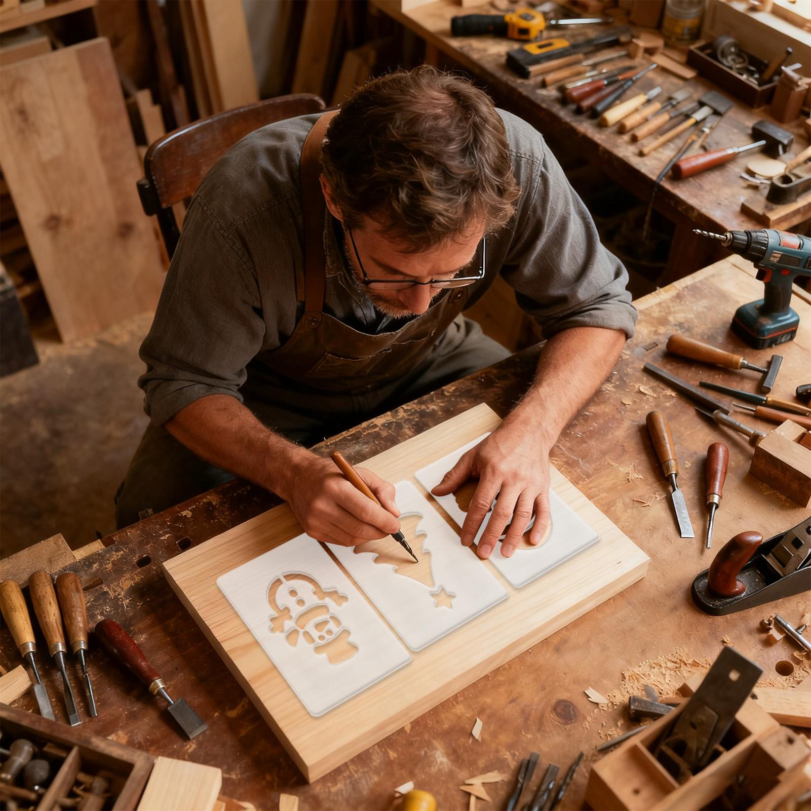 Christmas Stencil Portable Woo - огляд і ціна Woodworking Women