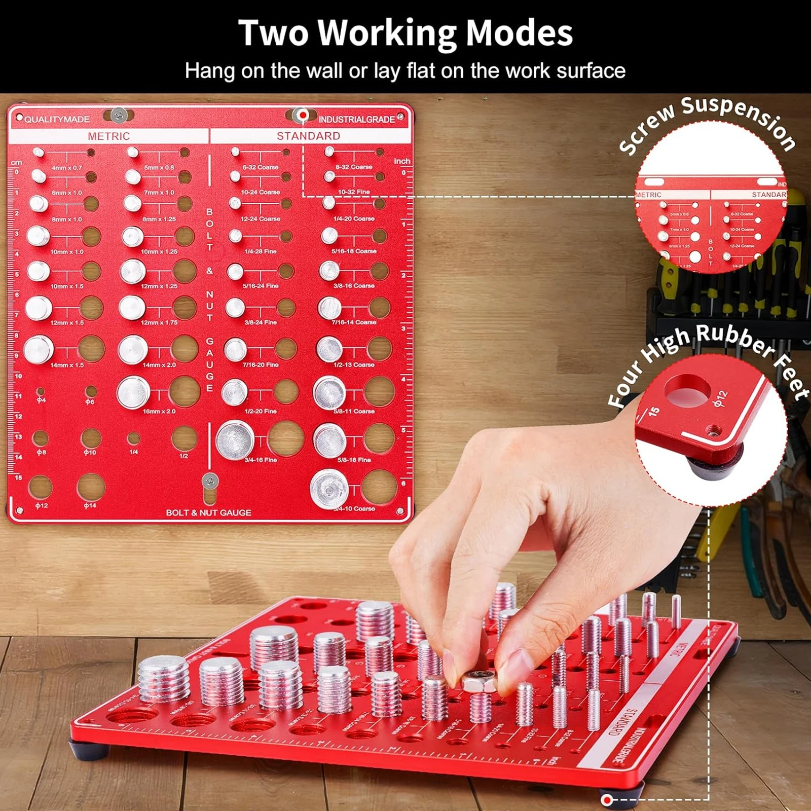 Nut and Bolt Thread Gauge Set  - огляд і ціна Woodworking Basic Tools