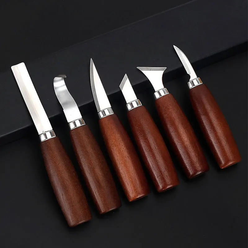 6pcs Tools Set for Wood Carvin - огляд і ціна Woodworking Knives