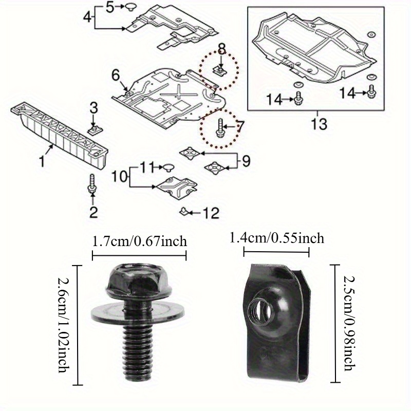 Car Body Bolts & U-nut Clips M - огляд і ціна Woodworking Face Shield